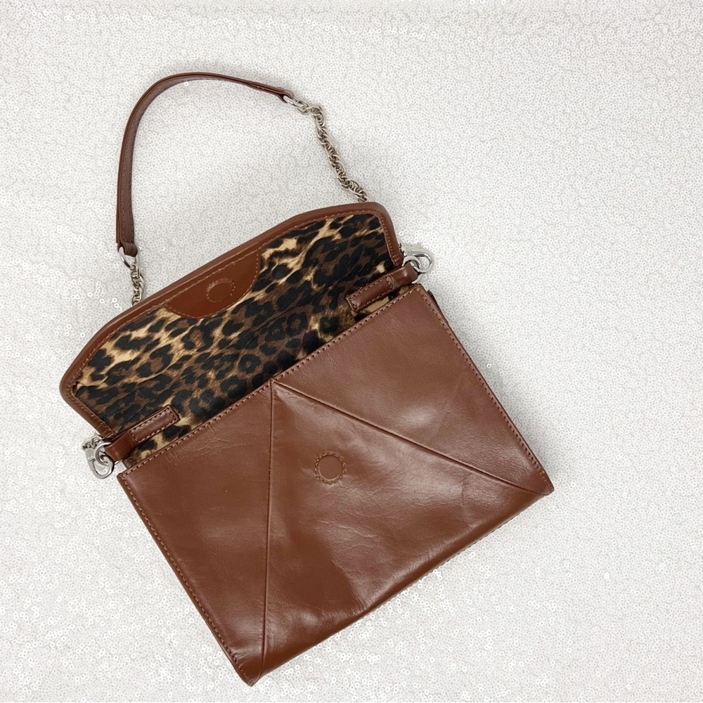 Grace Adele shoulder bag brown with leopard print inside - Picture 6 of 16